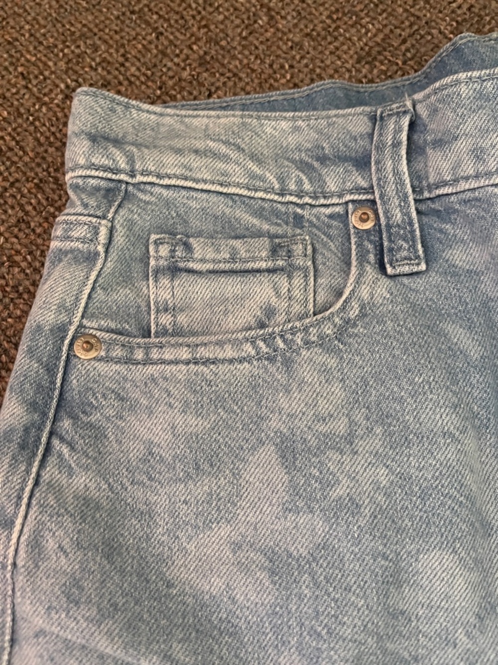 GAP Light Blue Wide-Leg Floral-Pattern Jeans - Picture 6 of 12